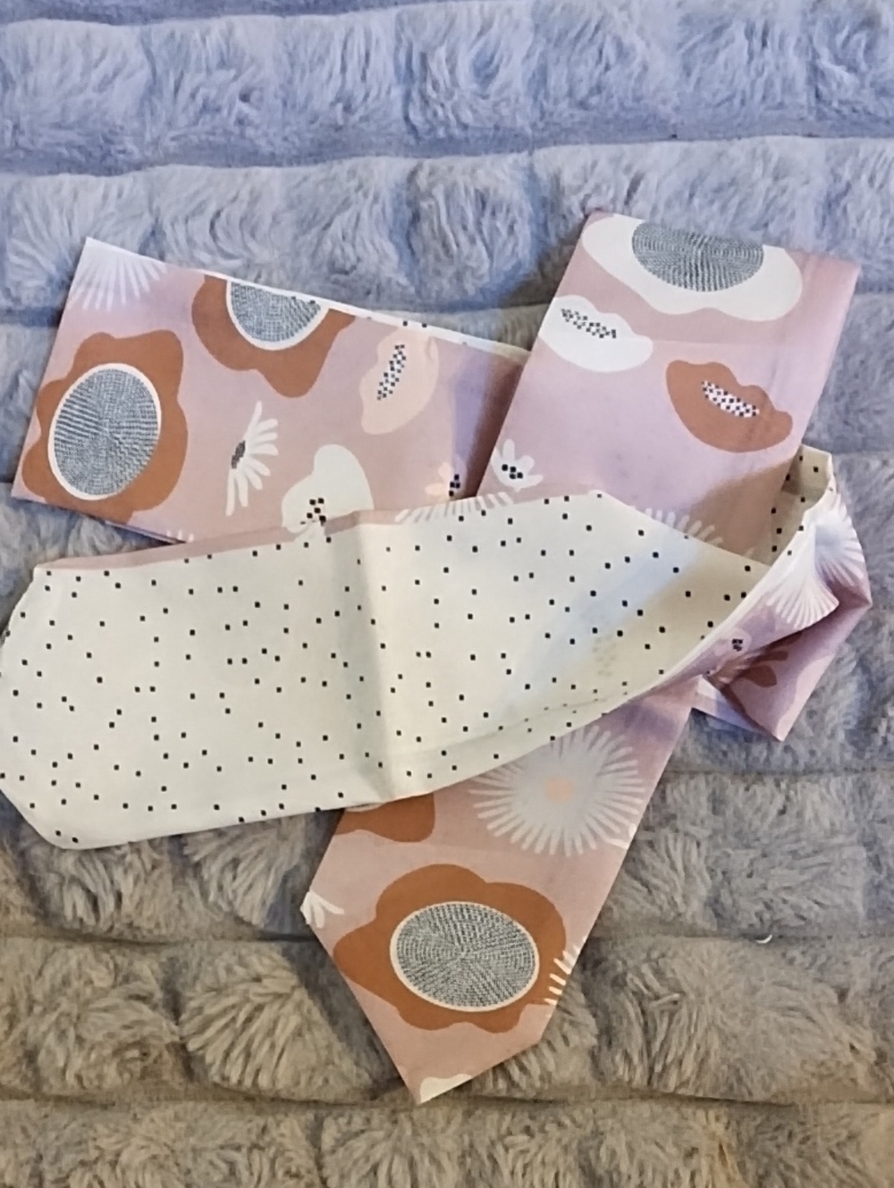 Floral Polka Dot Twilly Scarf